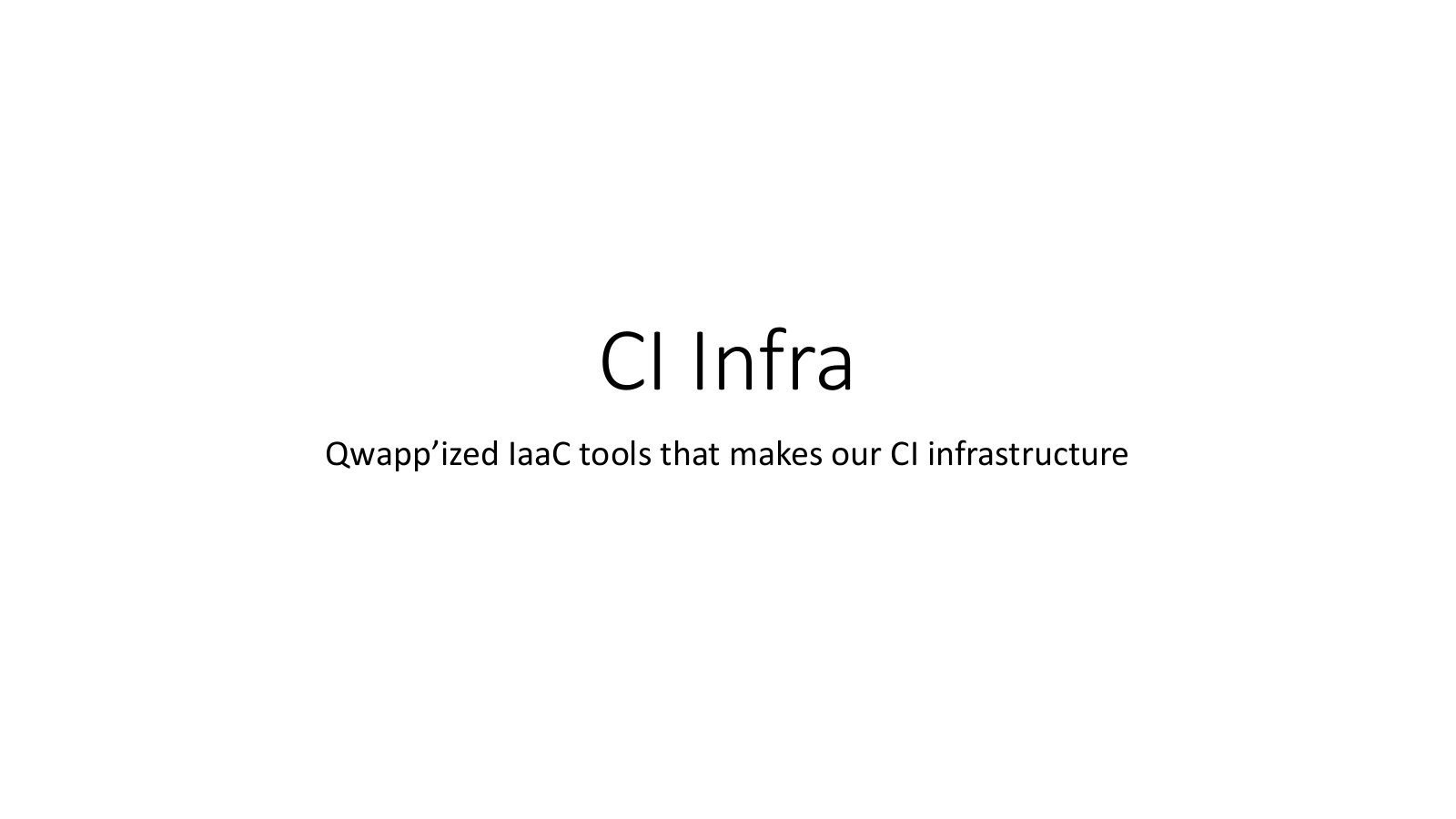 Présentation « CI Infra » — page 1 sur 15